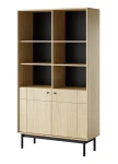 Regał Jinsei dąb linea 104 cm z czarnym stelażem