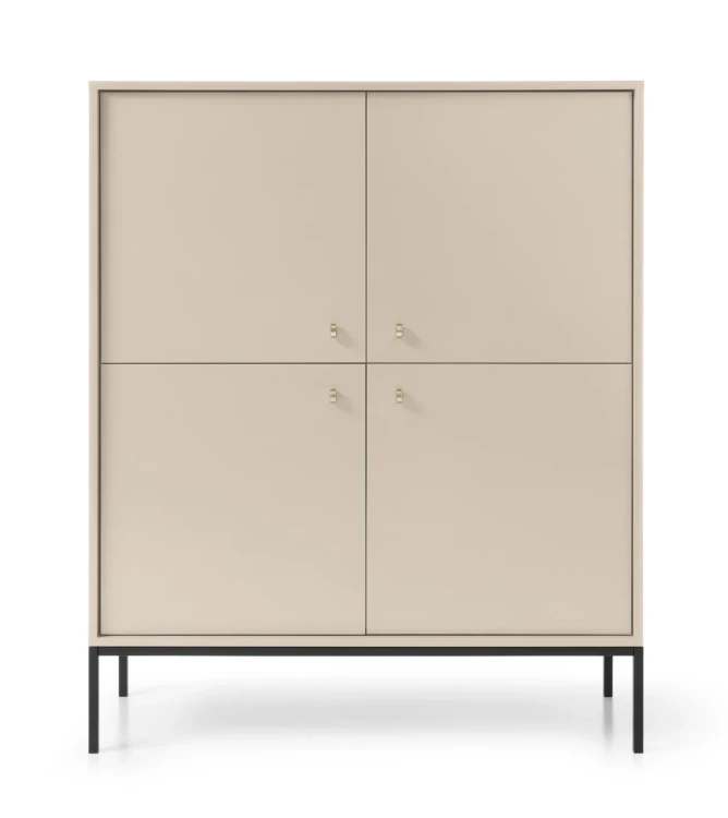 komoda-movo-bezowa-stelaz-czarny-104-cm-front.webp
