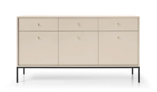 komoda-movo-bezowa-stelaz-czarny-154-cm-front-2.webp