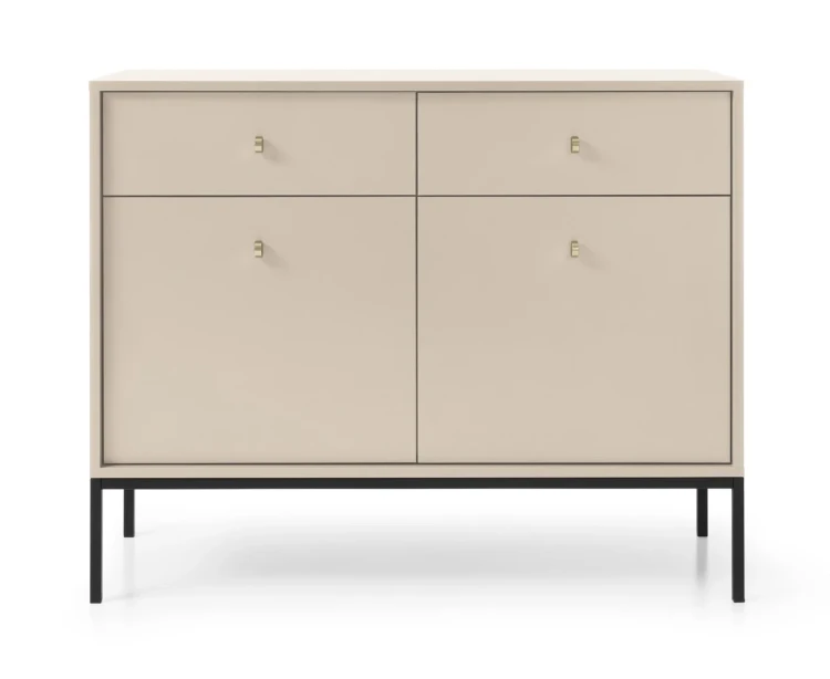komoda-movo-bezowa-stelaz-czarny-104-cm-front-2.webp