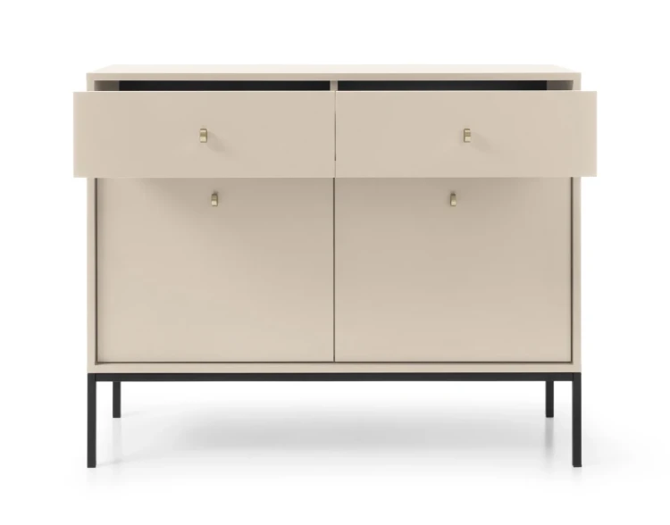komoda-movo-bezowa-stelaz-czarny-104-cm-front-otwarta-3.webp