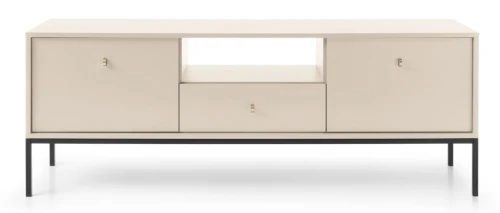 szafka-rtv-movo-bezowa-stelaz-czarny-154-cm-front.webp