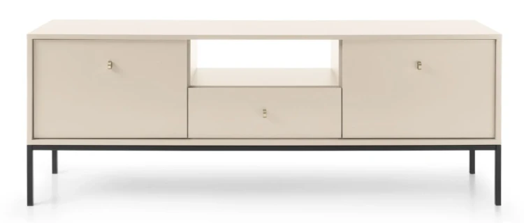 szafka-rtv-movo-bezowa-stelaz-czarny-154-cm-front.webp