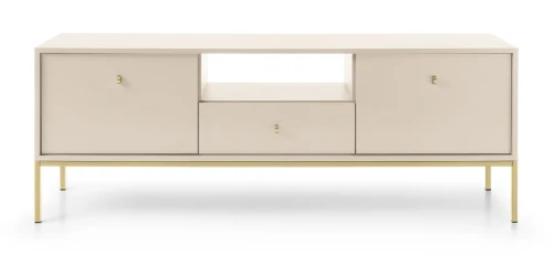 szafka-rtv-movo-bezowa-stelaz-zloty-154-cm-front.webp
