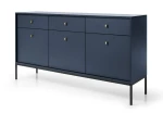 Komoda Movo granatowa 154 cm z czarnym stelażem