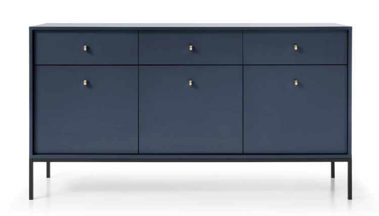 komoda-movo-granatowa-stelaz-czarny-154-cm-front-2.webp