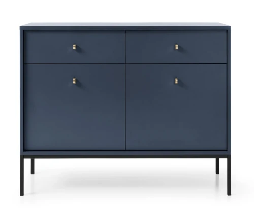 komoda-movo-granatowa-stelaz-czarny-104-cm-front-2.webp