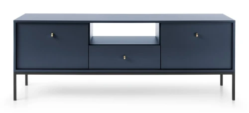 szafka-rtv-movo-granatowa-stelaz-czarny-154-cm-front.webp