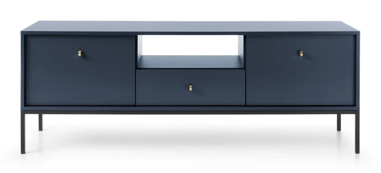 szafka-rtv-movo-granatowa-stelaz-czarny-154-cm-front.webp
