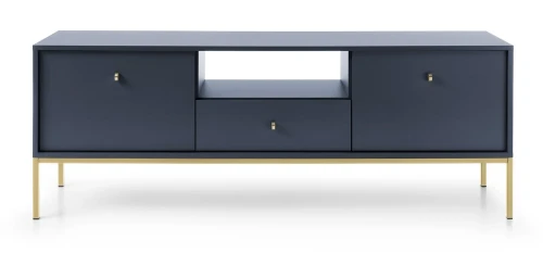 szafka-rtv-movo-granatowa-stelaz-zloty-154-cm-front.webp