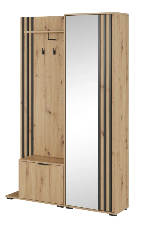 garderoba-nuvia-dab-artisan-czarny-132-cm-bok.webp