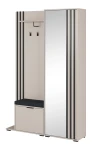Garderoba Nuvia kaszmir czarna 132 cm z lustrem