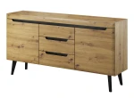 Komoda Navari dąb artisan 160 cm z czarnymi nóżkami