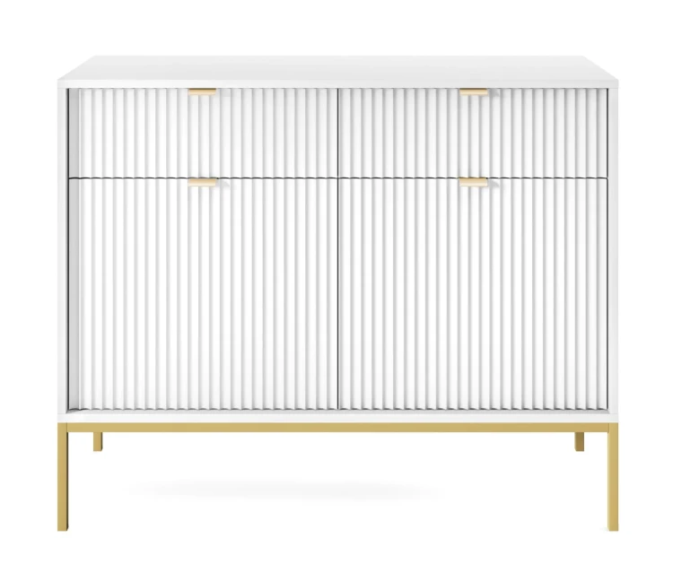 komoda-nilo-bialy-stelaz-zloty-104-cm-front-2.webp