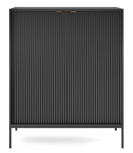 komoda-nilo-czarna-stelaz-czarny-104-cm-front.webp