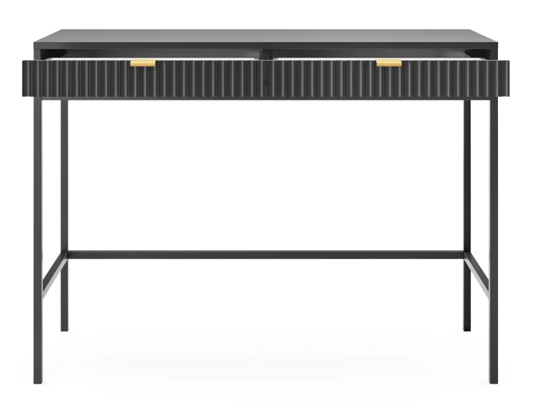 toaletka-nilo-czarna-stelaz-czarny-104-cm-front-otwarta.webp