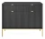 komoda-nilo-czarna-stelaz-zloty-104-cm-front-2.webp