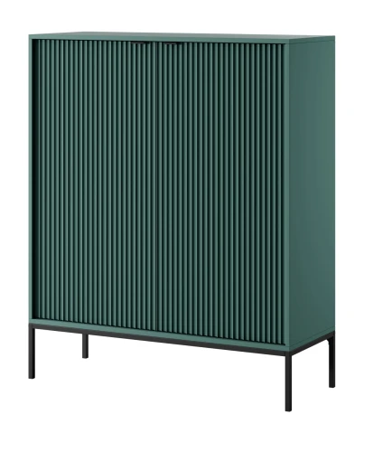 komoda-nilo-zielona-stelaz-czarny-uchwyt-czarny-104-cm-bok-2.webp