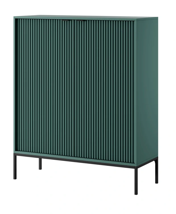 komoda-nilo-zielona-stelaz-czarny-uchwyt-czarny-104-cm-bok-2.webp