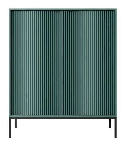 komoda-nilo-zielona-stelaz-czarny-uchwyt-czarny-104-cm-front.webp
