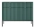 komoda-nilo-zielona-stelaz-czarny-uchwyt-zloty-104-cm-front-2.webp