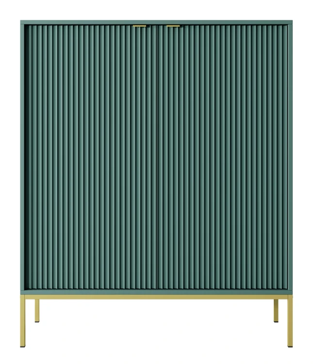 komoda-nilo-zielona-stelaz-zloty-uchwyt-zloty-104-cm-front.webp