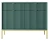 komoda-nilo-zielona-stelaz-zloty-uchwyt-zloty-104-cm-front-2.webp