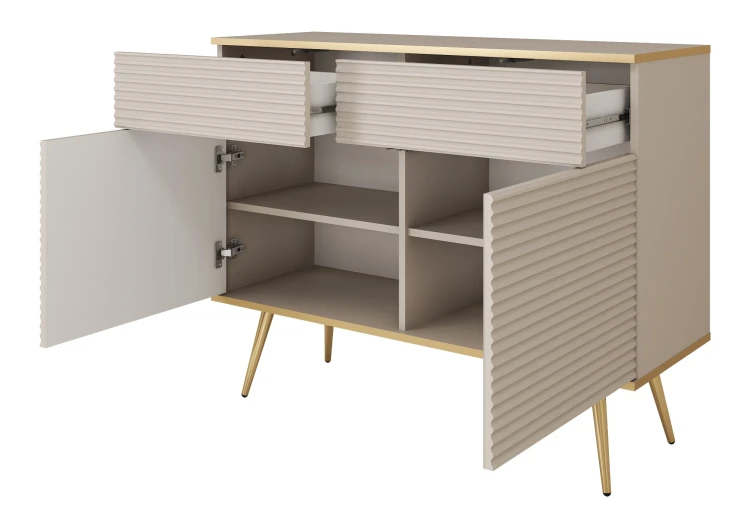 komoda-orvo-mdf-bezowa-stelaz-zloty-107-cm-bok-otwarta.webp