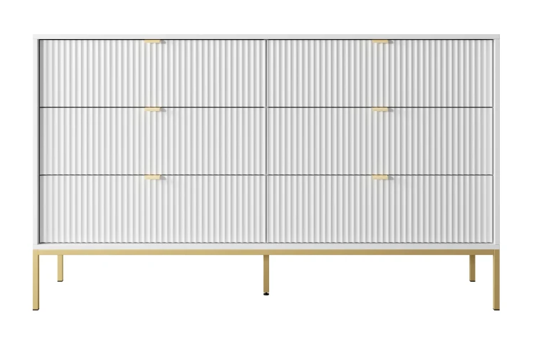 komoda-nilo-bialy-stelaz-zloty-154-cm-front-2.webp