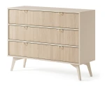 Komoda Flora beż piaskowy 106 cm z szufladami scandi