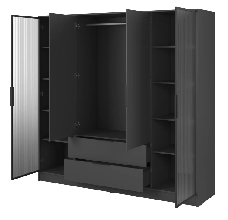 szafa-przeszklone-boki-ryflowane-drazek-kavio-grafit-206-cm-bok-otwarta.webp
