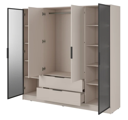szafa-przeszklone-boki-ryflowane-drazek-kavio-kaszmir-206-cm-bok-otwarta.webp
