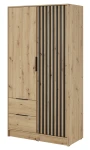 Szafa Nuvia Dąb Artisan 105 cm 2 Drzwi 2 Szuflady