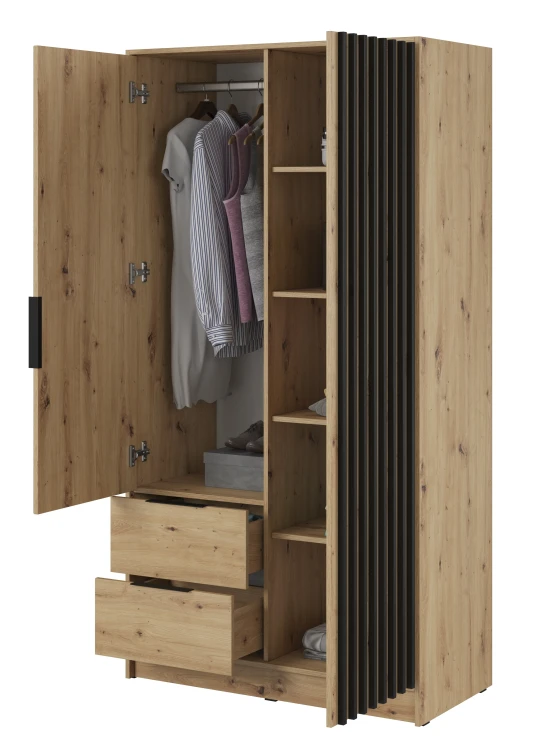 szafa-lustro-nuvia-dab-artisan-czarny-105-cm-bok-otwarty-.webp