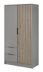 Szafa Nuvia Szara 105 cm 2 Drzwi 2 Szuflady