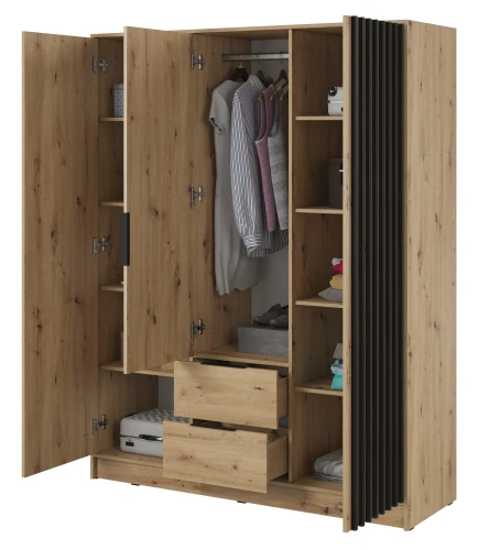szafa-nuvia-dab-artisan-czarny-155-cm-bok-otwarta.webp