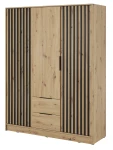 Szafa Nuvia Dąb Artisan 155 cm 3 Drzwi 2 Szuflady