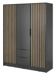 Szafa Nuvia Grafit 155 cm 3 Drzwi 2 Szuflady