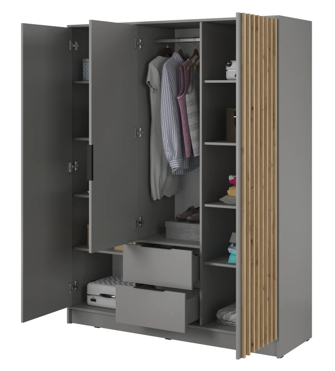 szafa-lustro-nuvia-szary-dab-artisan-155-cm-bok-otwarta.webp