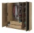 szafa-lustro-nuvia-dab-artisan-czarny-206-cm-bok-otwarta.webp