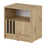 Stolik nocny Nuvia Dąb Artisan 51 cm z szufladą i półką