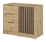Komoda Nuvia Dąb Artisan 105 cm 3 Szuflady