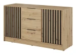 Komoda Nuvia Dąb Artisan 155 cm z 3 Szufladami