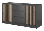 Komoda Nuvia Grafit 155 cm z 3 Szufladami