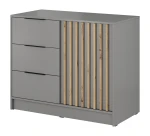 Komoda Nuvia Szara 105 cm z Szufladami