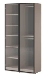 Szafa Selvo Beż 101 cm z ryflowanym szkłem Flutes