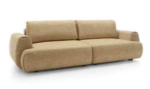 Sofa Plumo żółta 260 cm z funkcją spania i pojemnikiem 