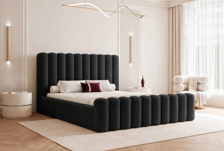 lozko-tapicerowane-jena-magic-velvet-2219-czarne-aranzacja.webp
