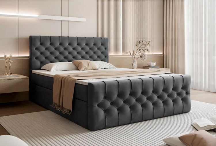 lozko-kontynentalne-kavell-matt-velvet-97-ciemnoszare-aranzacja.webp
