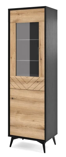 witryna-54-cm-divero-czarny-grafit-dab-evoke-bok.webp